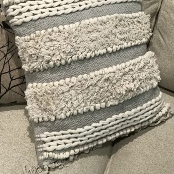 2 - PILLOWS (Striped Black and Cream Accent Pillows) - Picture 9 of 9
